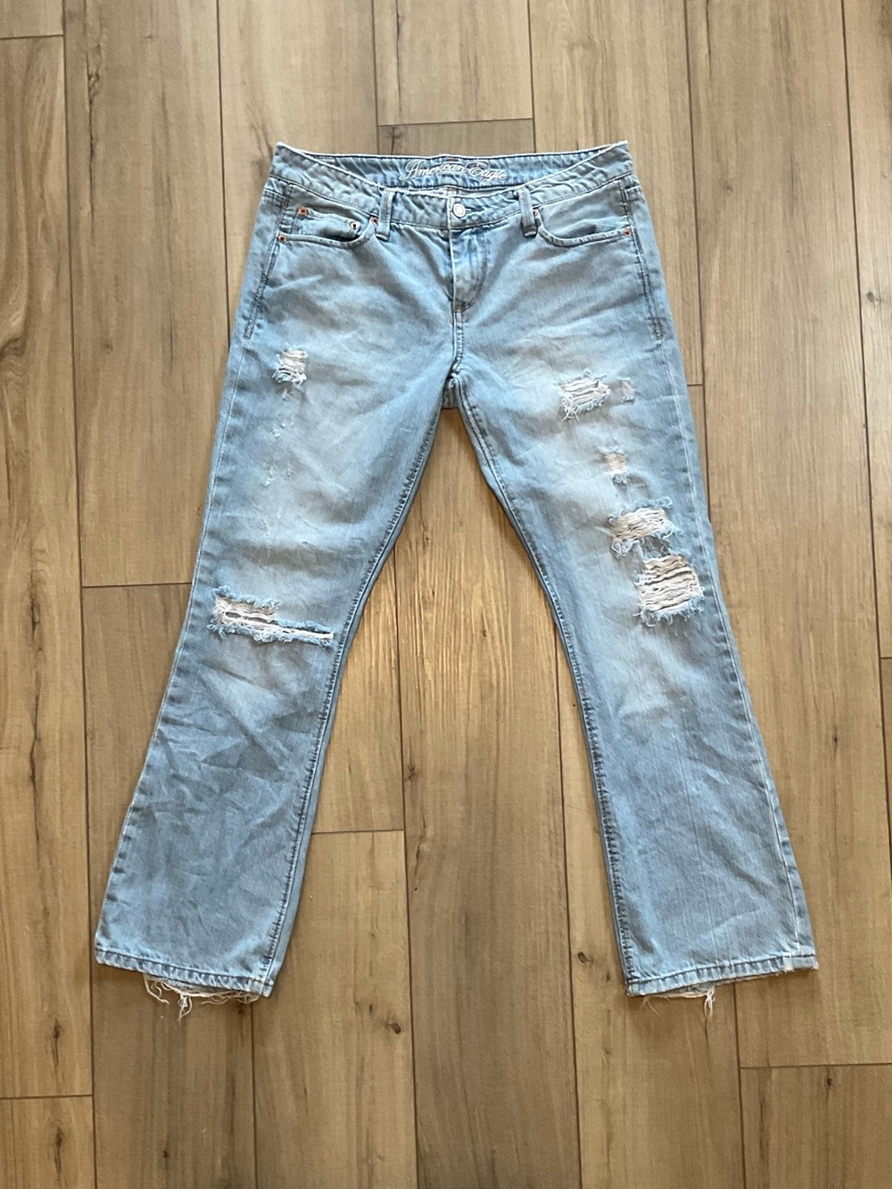 american eagle super low rise flare denim jeans